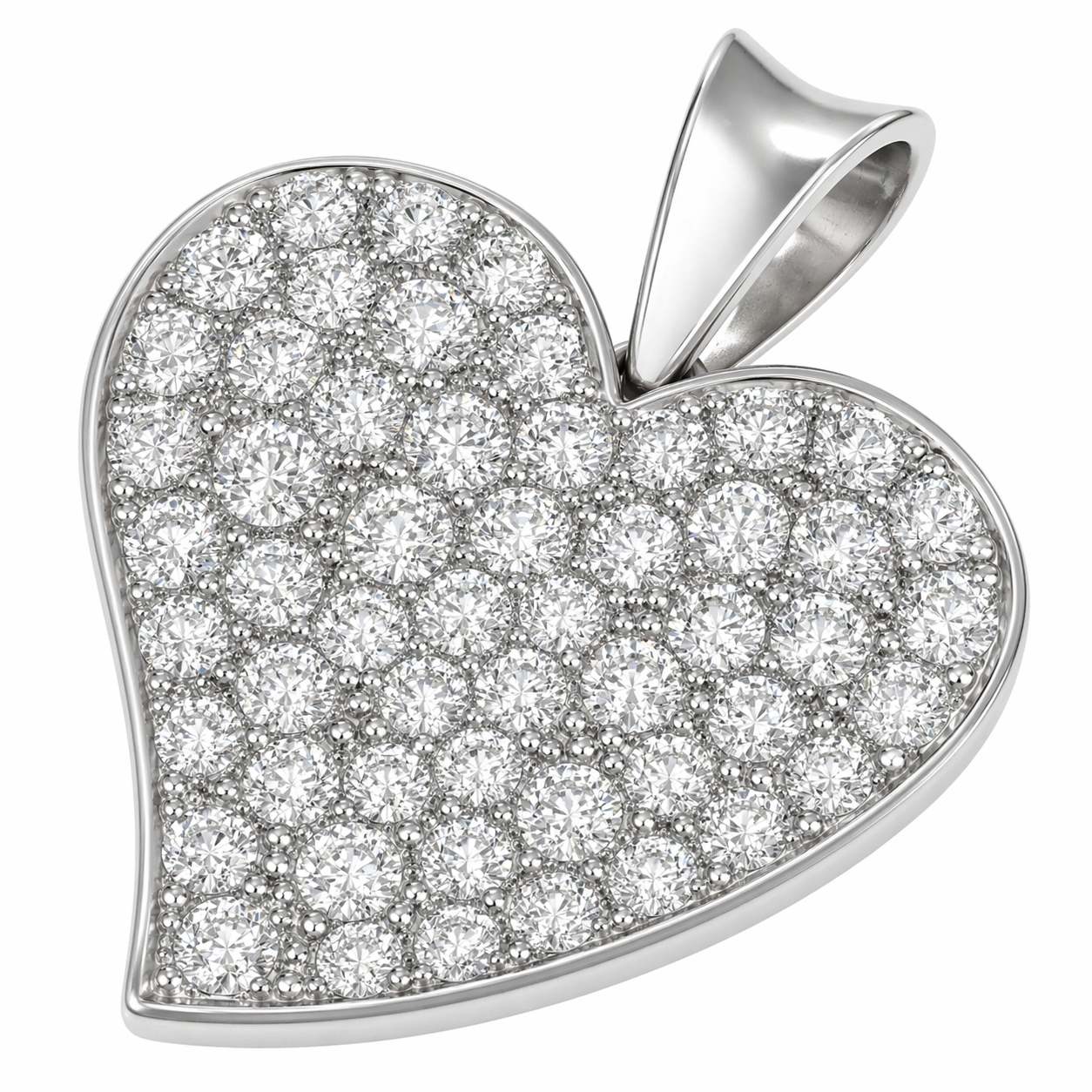 Ciondolo - 18 carati Oro bianco - 1.62ct. tw. Diamante (Naturale)
