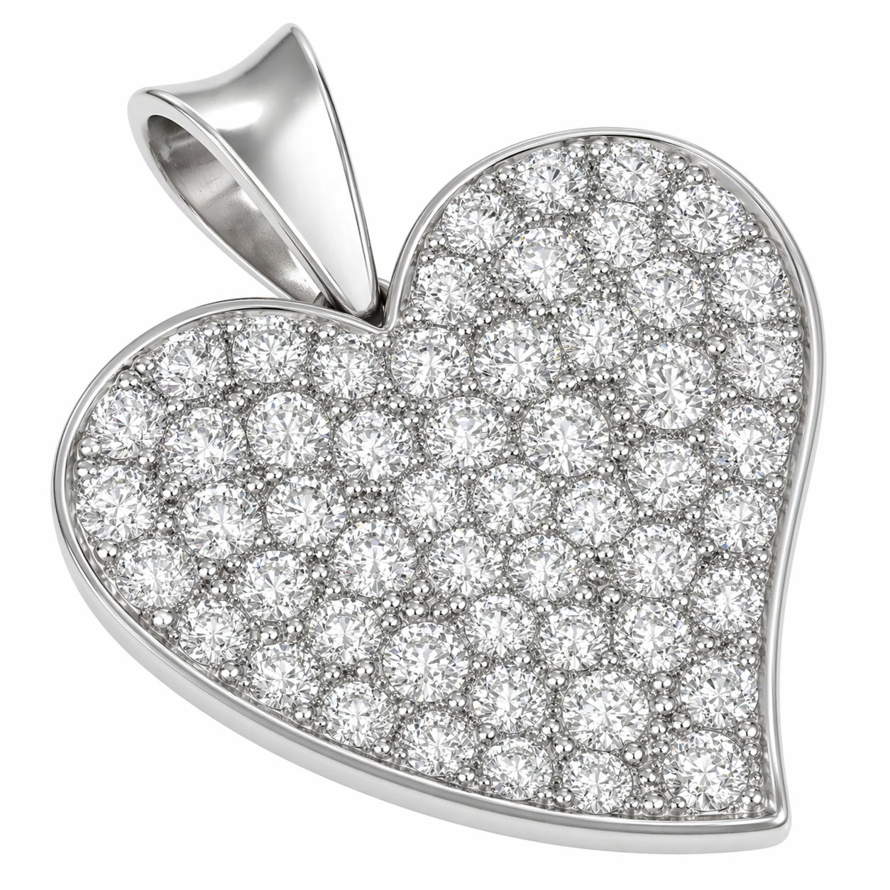 Ciondolo - 18 carati Oro bianco - 1.62ct. tw. Diamante (Naturale)