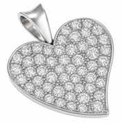 Ciondolo - 18 carati Oro bianco - 1.62ct. tw. Diamante (Naturale)