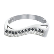 Anello - 14 carati Oro bianco - 0.24ct. tw. Diamante (Naturale)