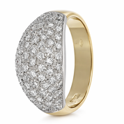 Anello - 18 carati Oro bianco, Oro giallo - 0.80ct. tw. Diamante (Naturale)