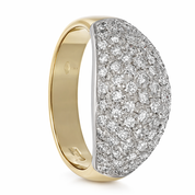 Anello - 18 carati Oro bianco, Oro giallo - 0.80ct. tw. Diamante (Naturale)