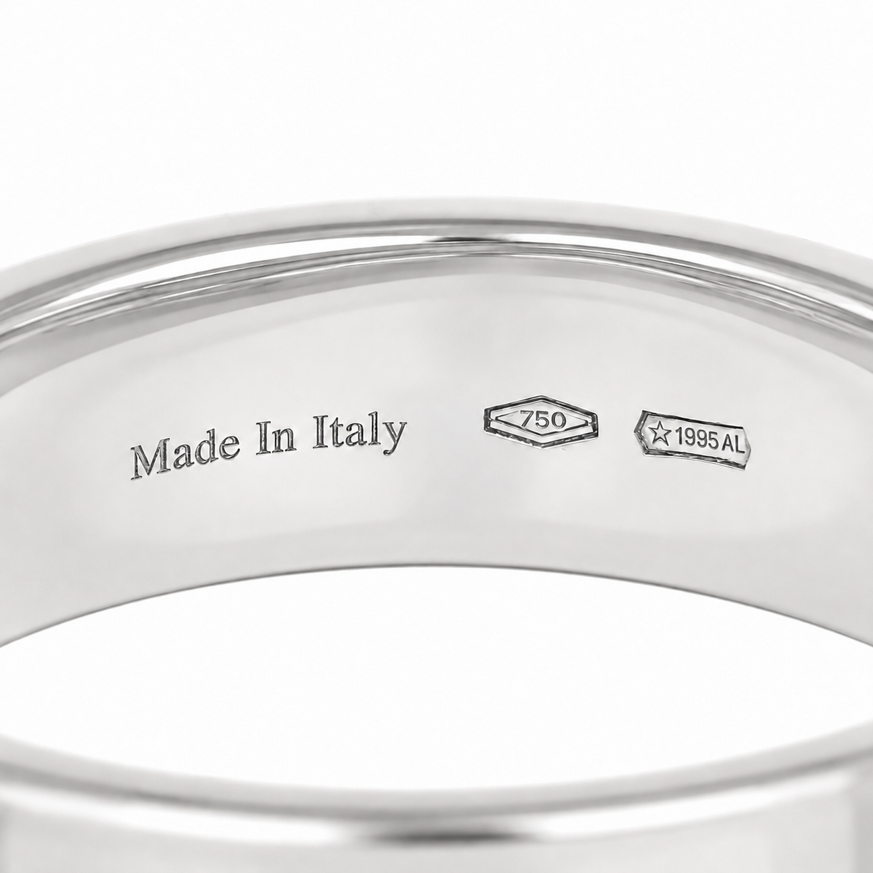 Anello - 18 carati Oro bianco - 0.05ct. tw. Diamante (Naturale) - Made in Italy - Handmade