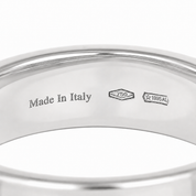Anello - 18 carati Oro bianco - 0.05ct. tw. Diamante (Naturale) - Made in Italy - Handmade
