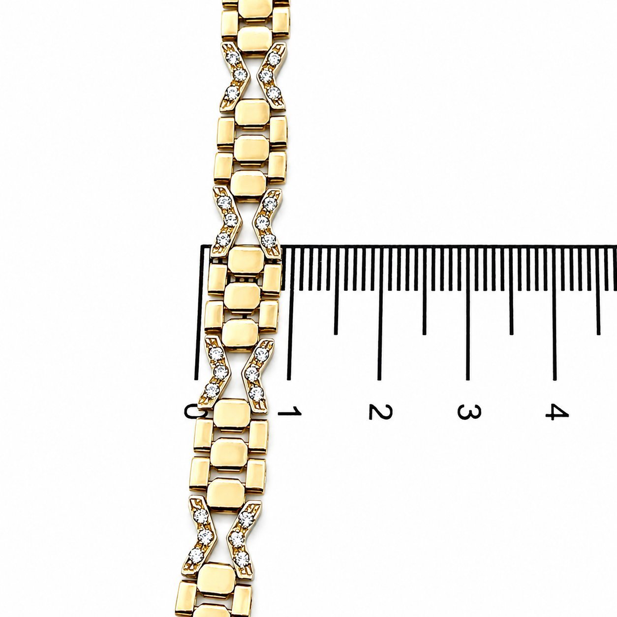 Bracciale - 18 carati Oro bianco, Oro giallo - 0.24ct. tw. Diamante (Naturale) - Made in Italy - Handmade