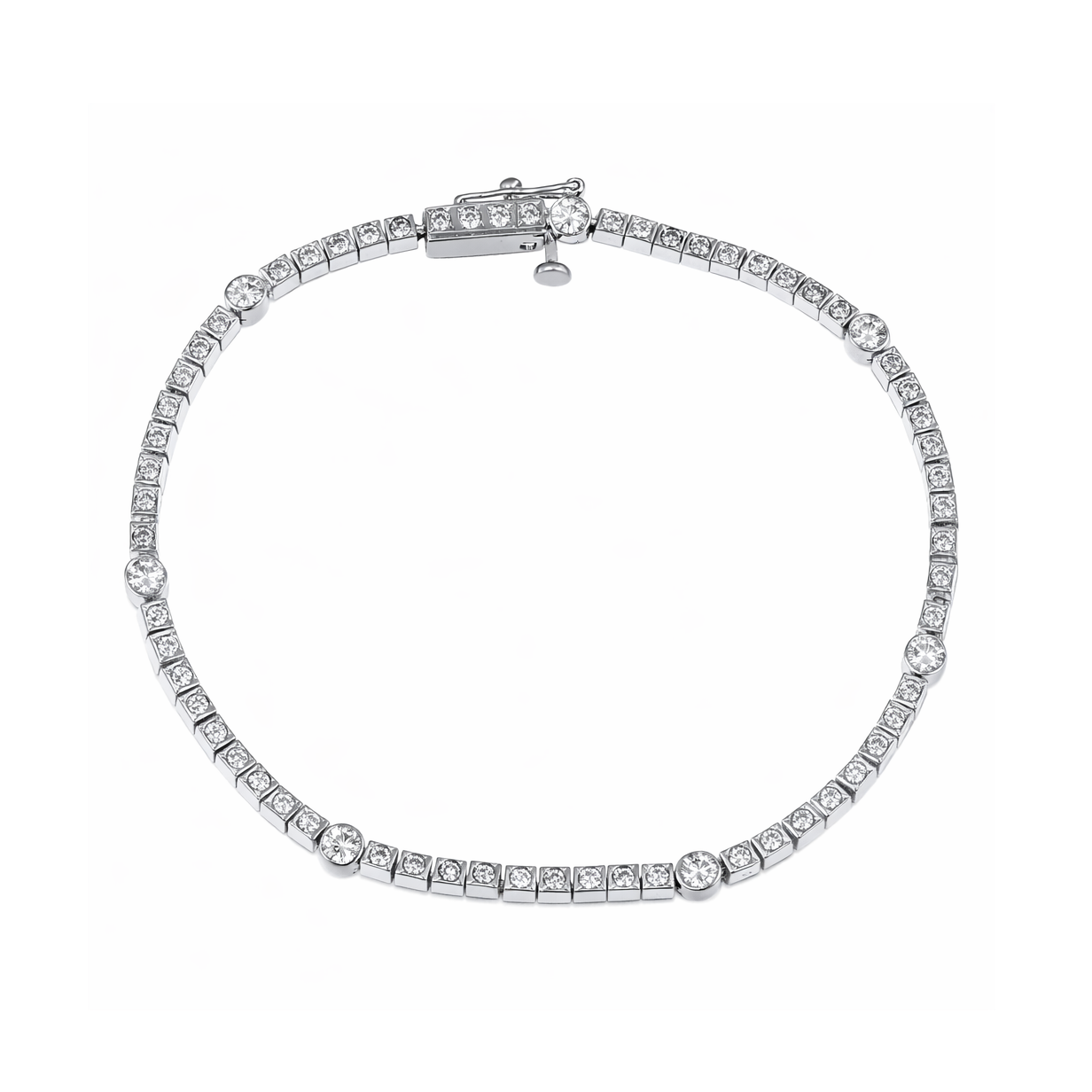 Bracciale - 18 carati Oro bianco - 1.21ct. tw. Diamante (Naturale)