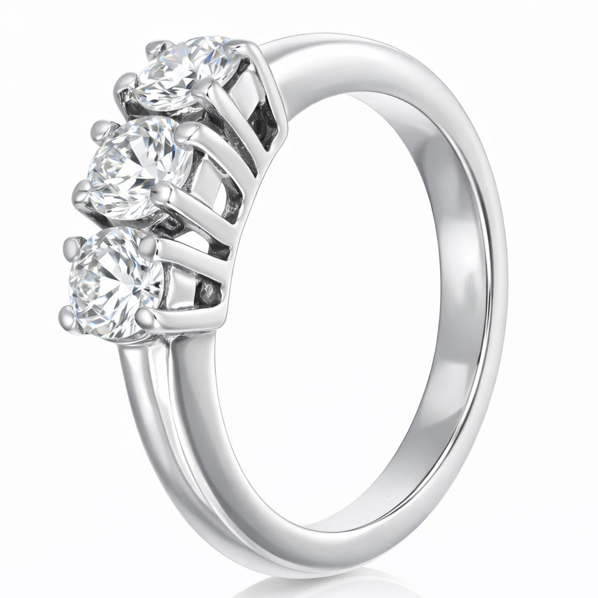 Anello - 18 carati Oro bianco - 0.54ct. tw. Diamante (Naturale)