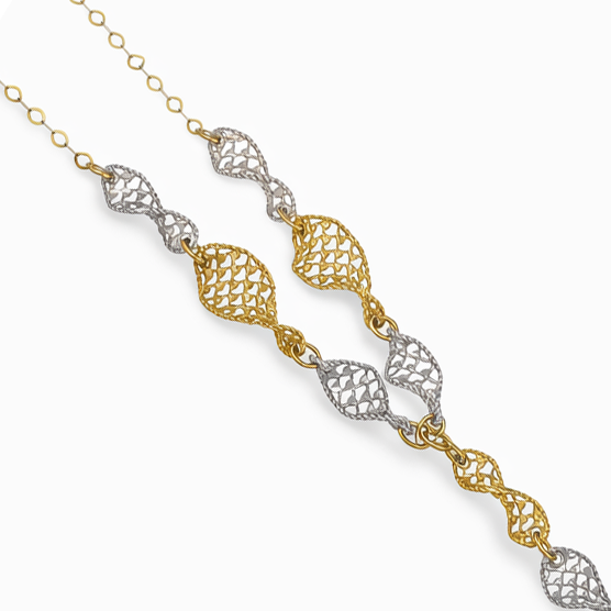 Collana con ciondolo - 18 carati Oro bianco, Oro giallo