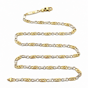 Collana - 18 carati Oro giallo, Oro bianco - Made in Italy - Handmade