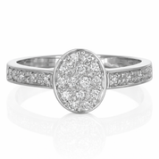 Anello - 18 carati Oro bianco - 0.36ct. tw. Diamante (Naturale)