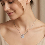 Collana con ciondolo - 18 carati Oro bianco - 0.44ct. tw. Diamante (Naturale) - Made in Italy - Handmade