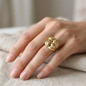 Anello - 18 carati Oro giallo - Handmade