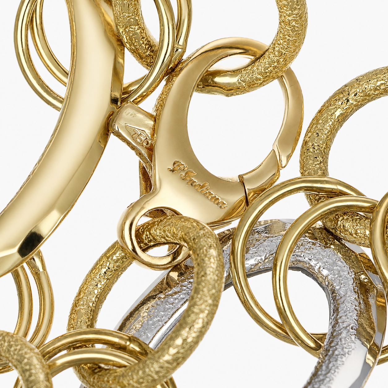 Bracciale - 18 carati Oro bianco, Oro giallo - Made in Italy - Handmade