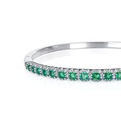 18 carati Oro bianco - Bracciale Smeraldi