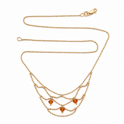 Collana - 18 carati Oro giallo - 0.60ct. tw. Quarzo - Made in Italy - Handmade