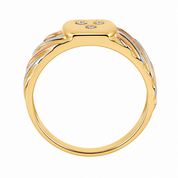 Anello - 18 carati Oro bianco, Oro giallo, Oro rosa - 0.03ct. tw. Diamante (Naturale) - Made in Italy - Handmade