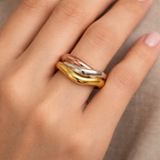 Anello - 18 carati Oro giallo, Oro rosa, Oro bianco