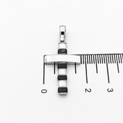 Ciondolo - 18 carati Oro bianco Onice - Made in Italy - HandMade