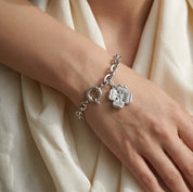 Bracciale - 18 carati Oro bianco - Made in Italy - Handmade