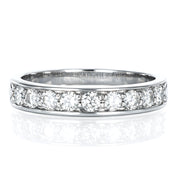 Anello - 18 carati Oro bianco - 0.54ct. tw. Diamante (Naturale)