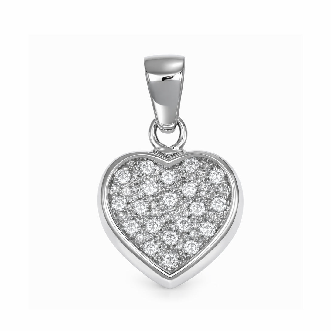 Ciondolo - 18 carati Oro bianco - 0.40ct. tw. Diamante (Naturale)