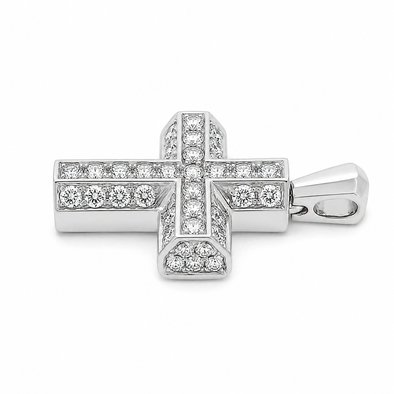 Ciondolo - 18 carati Oro bianco - 0.675ct. tw. Diamante (Naturale) - Made in Italy - Handmade