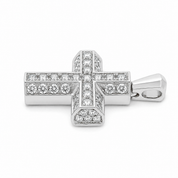 Ciondolo - 18 carati Oro bianco - 0.675ct. tw. Diamante (Naturale) - Made in Italy - Handmade