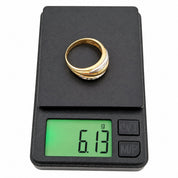 Anello da Donna in Oro Giallo e Bianco 18 kt con Diamanti 0,10 ct