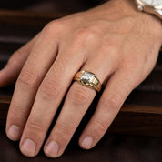 Anello - 18 carati Oro bianco, Oro giallo - 0.35ct. tw. Diamante (Naturale) - Made in Italy - Handmade