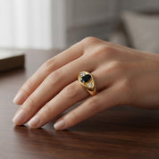 Anello - 18 carati Oro giallo - 2.05ct. tw. Zaffiro - Diamante - Made in Italy - Handmade
