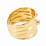 Anello - 18 carati Oro giallo - 0.15ct. tw. Zaffiro - Rubino - Made in Italy - Handmade