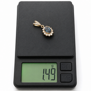 Ciondolo - 14 carati Oro giallo - 1.29ct. tw. Zaffiro - Diamante - Handmade - Made in Italy