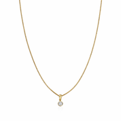 Collana con ciondolo - 18 carati Oro bianco, Oro giallo - 0.12ct. tw. Diamante (Naturale)