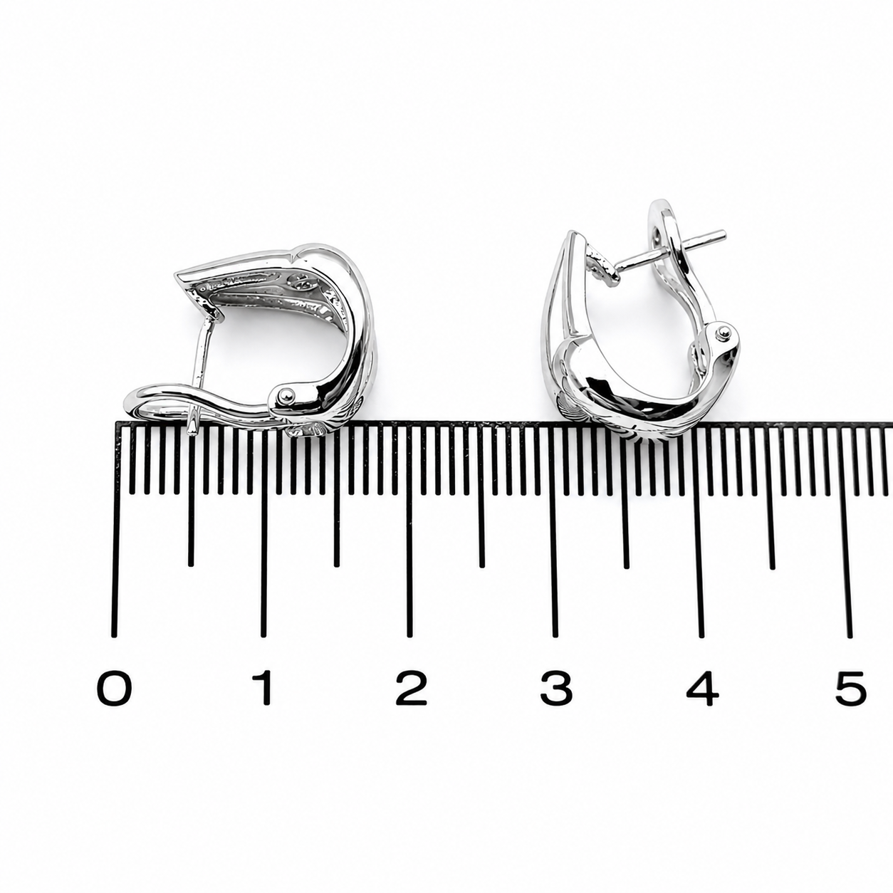 Orecchini - 18 carati Oro bianco - Made in Italy - Handmade