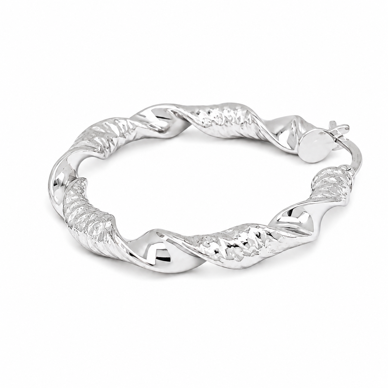 Orecchini - 18 carati Oro bianco - Made in Italy - Handmade