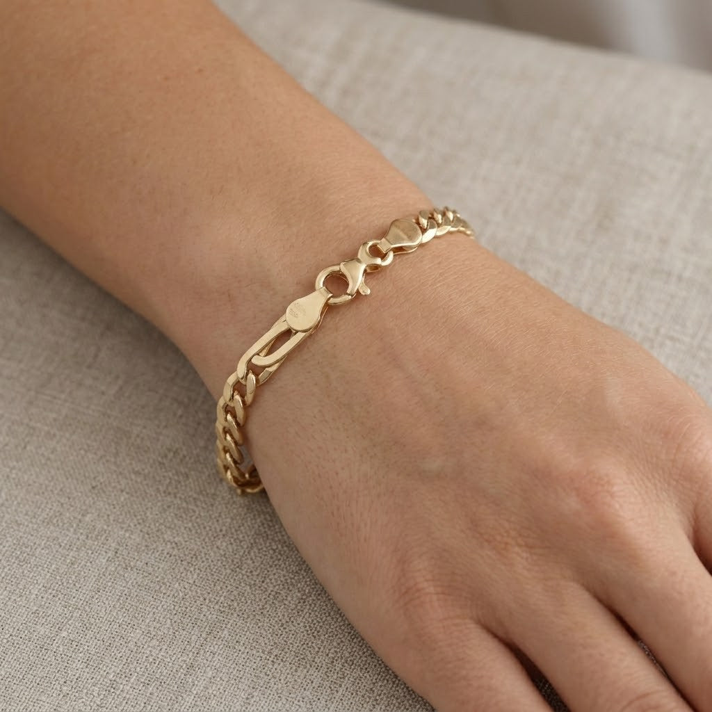 Bracciale unisex in oro giallo 18 carati