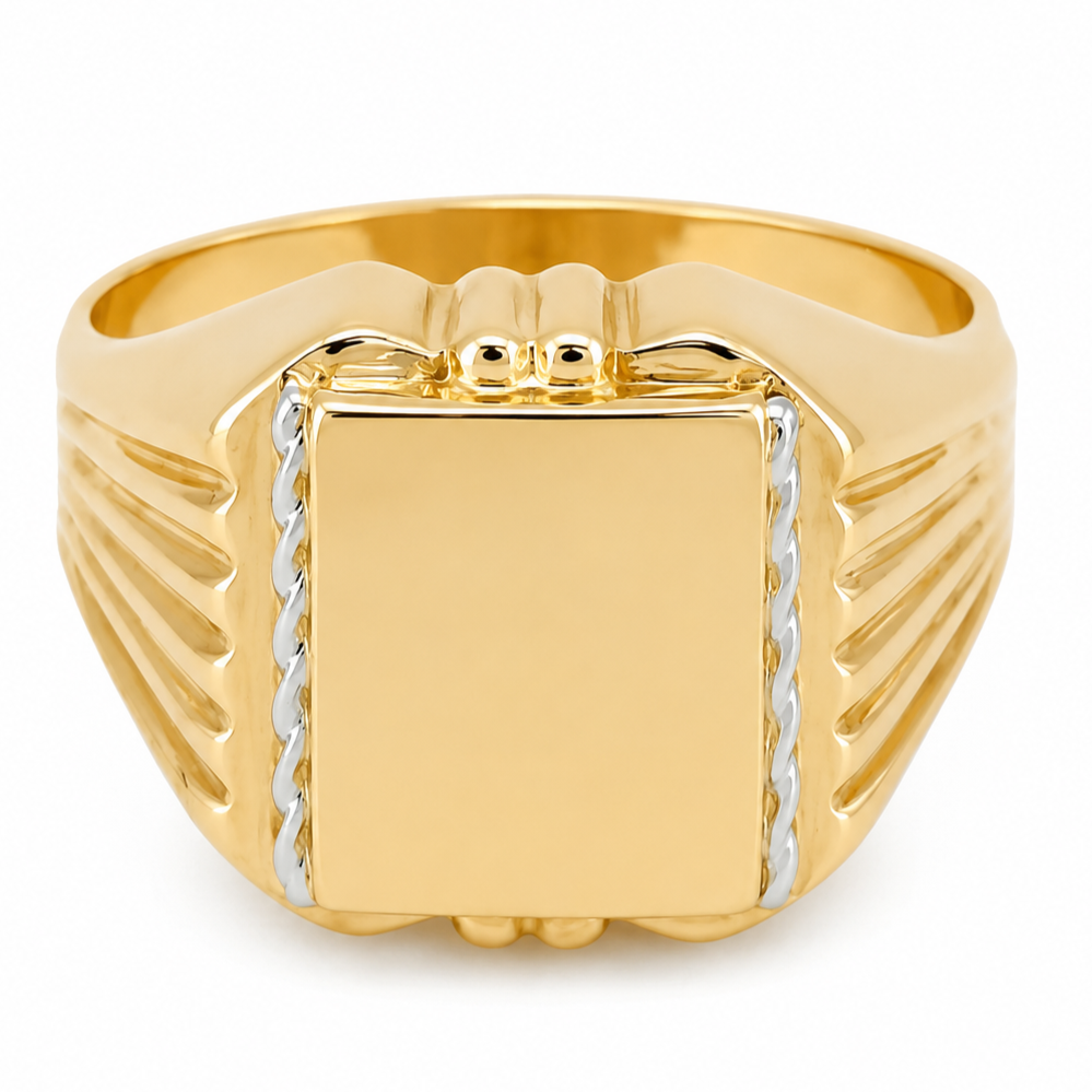 Anello - 18 carati Oro bianco, Oro giallo - Made in Italy - Handmade