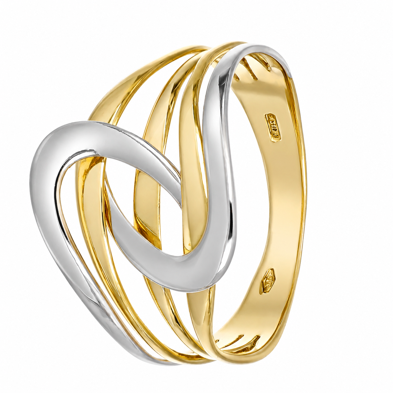 Anello - 18 carati Oro bianco, Oro giallo - Made in Italy - Handmade
