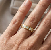 Anello - 18 carati Oro giallo - 0.98ct. tw. Diamante (Naturale)