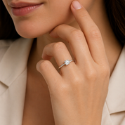 Anello - 18 carati Oro bianco - 0.40ct. tw. Diamante (Naturale)