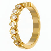 Anello - 18 carati Oro giallo - 0.36ct. tw. Diamante (Naturale)