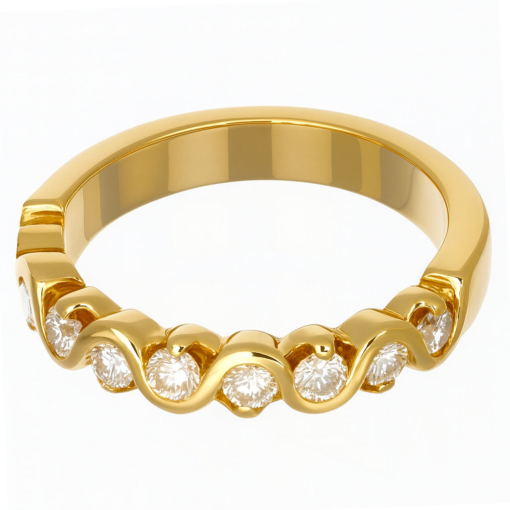 Anello - 18 carati Oro giallo - 0.36ct. tw. Diamante (Naturale)