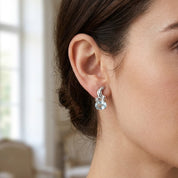 Orecchini - 18 carati Oro bianco - 3.02ct. tw. Acquamarina - Diamante - Made in Italy - Handmade