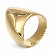 Anello da donna in oro giallo 18 carati dal design a sigillo