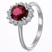 Anello - 18 carati Oro bianco - 1.97ct. tw. Tormalina - Diamante