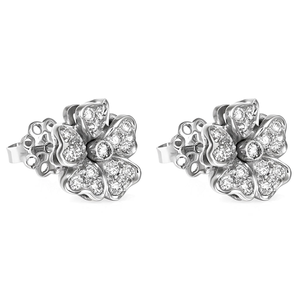 Orecchini - 18 carati Oro bianco - 0.64ct. tw. Diamante