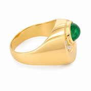 Anello - 18 carati Oro giallo - 1.14ct. tw. Smeraldo - Diamante - Made in Italy - Handmade