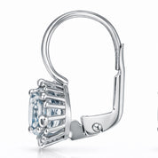 Orecchini - 18 carati Oro bianco - 0.82ct. tw. Acquamarina - Diamante