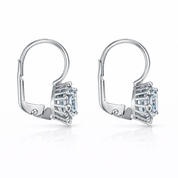 Orecchini - 18 carati Oro bianco - 0.82ct. tw. Acquamarina - Diamante