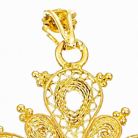 Ciondolo - 18 carati Oro giallo - Made in Italy - Handmade